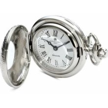 Charles-Hubert Paris 6815 Chrome Finish White Dial Pendant Watch