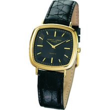 Charles-Hubert- Paris Mens Gold-Plated Stainless Steel Case Quartz