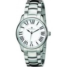 Charles-Hubert, Paris Men's Stainless Steel White Dial Quartz Wat ...