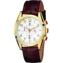 Charles-Hubert, Paris Men's Gold-Plated Stainless Steel White Dia ...