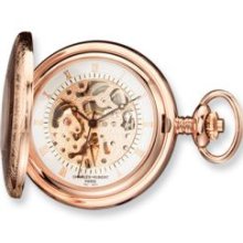 Charles Hubert Rose Gold-plated Brass Window Cover Pocket Watch