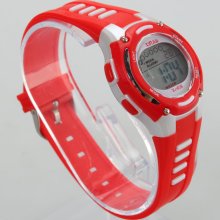 Children Electronic Watch Fashion Wrist Watch Gift Red