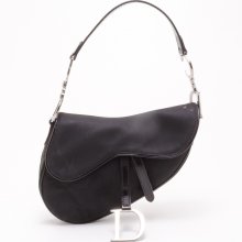 Christian Dior Black Saddle Bag