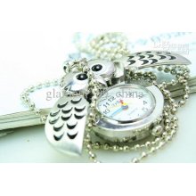 Christmas Gifts Brief Owl Fashion Quartz Pocket Watch Gualian Table