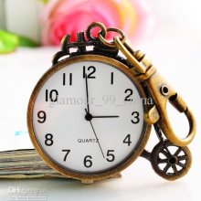 Christmas Gifts Fashion Bicycle Quartz Digital Scale Pocket Watch De