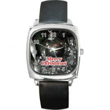 Christmas Vol 1 Unisex Silver-Tone Square Metal Watch 08