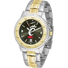 Cincinnati Bearcats Competitor Anochrome Dial Two Tone Band Watch - COMPMG-A-CIB