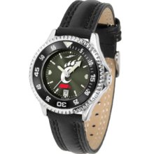 Cincinnati Bearcats Competitor Ladies AnoChrome Watch with Leather Band and Colored Bezel