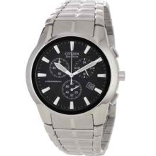 Citizen At2050-56e Eco-drive Chronograph Black Dial Retails $350