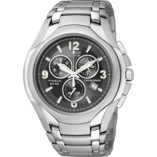 Citizen Authorized Dealer At0940-50e Eco-drive Titanium Chronograph Men's Watch