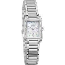 Citizen Eco-drive 20 Diamonds Mother Of Pearl Dial Women's Watch Ew9460-58d