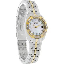 Citizen Eco-Drive Ladies Paladion Diamond Two Tone Dress Watch EW1594-55D