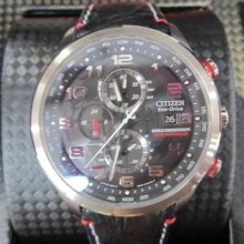 Citizen Eco-drive Men's Watch Chrono World Time A.t Radio Controlled Original