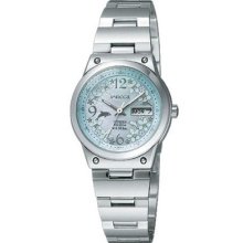 Citizen Eco-drive Wicca 100m Dolphins & Flowers Blue Girls Date Watch Ew3081-59d