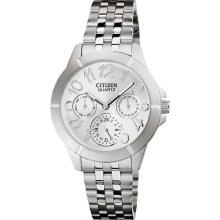 Citizen Ed8100-51a Quartz Chronograph Silver Dial Women's Watch