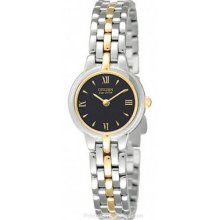 Citizen Ladies' - Stainless and Gold-Tone - Black Face EW9334-52E