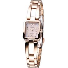 Citizen Ladies Wicca Eco-drive Watch Pink Gold Ew5463-51z