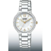 Citizen Ladies wrist watches: Firenzia 2-Tone Diamond Bezel ep5974-56a