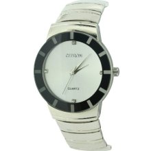 Citron Gents Watch With Silver Sunray Dial And Silver Tone Bracelet