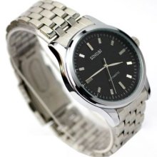 Classic Sinobi Mens Automatic Mechanical Stainless Steel Wrist Watch 2 Colors