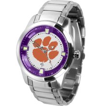 Clemson Tigers Logo- Mens Titan Steel Watch