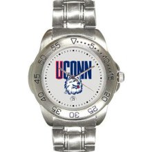 Connecticut Huskies Men's Sport ''Game Day Steel'' Watch Sun Time