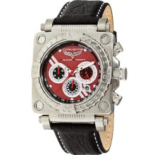 Corvette Grand Sport Chronograph Watch, Stainless Steel, Red Dial...