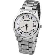 Couple Watches Stainless Steel Band Roman Display Men Women Watches 53012