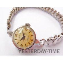 Croton Nivada Grenchen 1950's Swiss 17 Jewel Stainless Steel Ladies Manual Watch