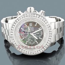 Custom Breitling Super Avenger Mens Diamond Watch 5.50ct