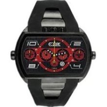 Dash XXL Men's Watch with Black Case and Black / Red Dial ...