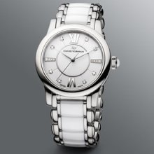 David Yurman Classic 34mm Quartz, White Ceramic