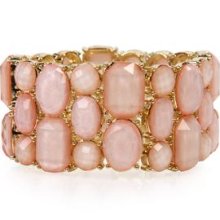 Deb Shimmering Stone Stretch Bracelet Peach OS