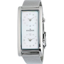 Denmark Women's Dual Time Stainless Steel Watch With Mesh Bracelet