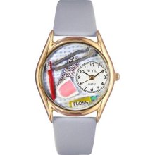 Dentist Baby Blue Leather And Goldtone Watch ...