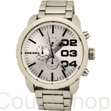 Diesel Chrono Dz4252 | Metal Bracelet | Beige Dial | 52mm | 50m |