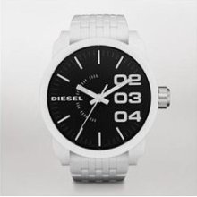 Diesel Dz1518 Oversized Black Dia/white Plastic Bracelet Mens Watch