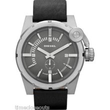 Diesel Dz4271 Fast Shipping 48mm Black Leather Oversized