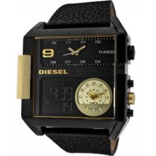 Diesel Men's DZ7196 Black Leather Strap Watch