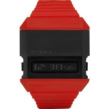 Diesel Red Silicone Mens Watch Dz7198