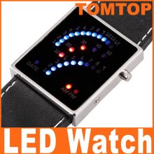 Digital 29 LED Blue&Red Light Date Lady Men Wrist Watch