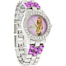 Disney Hannah Montana Junior Girls Purple Crystal Fashion Quartz Watch HHM35