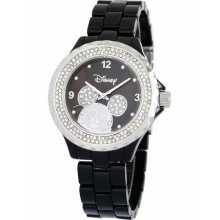 Disney Womens Mickey Mouse ''Enamel Sparkle'' Bracelet Watch With