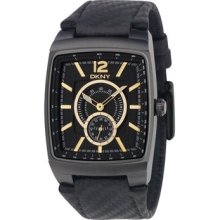 Dkny Black Leather Band Watch Ny1383