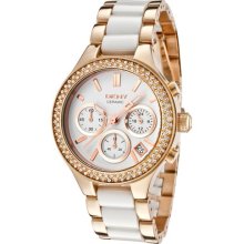 DKNY Ceramic Link Rose Gold-plated Ladies Watch NY8183 ...