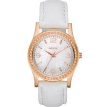 DKNY Glitz Mother-of-Pearl Dial Women's Watch #NY8375