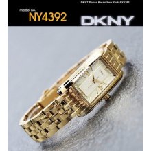 Dkny Ladie's Gold Luxury Dress Collection Sexy Watch Ny4392