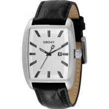 Dkny Ny1406 Black Leather Strap Gents Watch - - Rrp Â£99