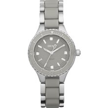 DKNY NY8501 Two-tone Gray Ceramic Gray Dial Women's Watch