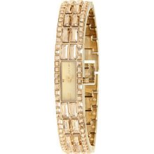 DKNY Women's Gold-Tone Crystal Encrusted Rectangle Watch Item: NY8629 Class Act - Gold - Stainless Steel